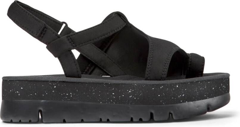 Camper Flat Sandals Zwart Dames