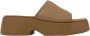 Camper Gedurfde Leren Plateau Sandalen Brown Dames - Thumbnail 13