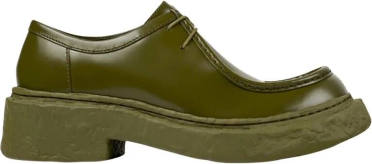 Camper Groene Brogue Platform Schoenen