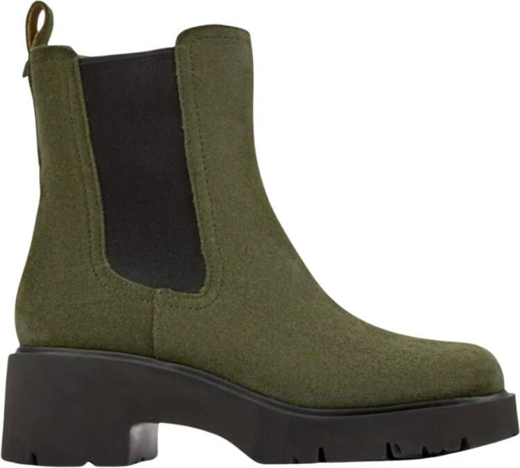 Camper Groene Chelsea Blokhak Laarzen