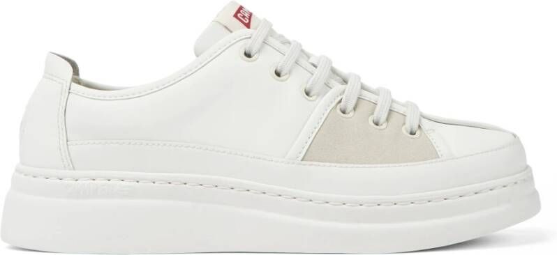 Camper Iconische Twins Leren Sneakers voor Dames White Dames