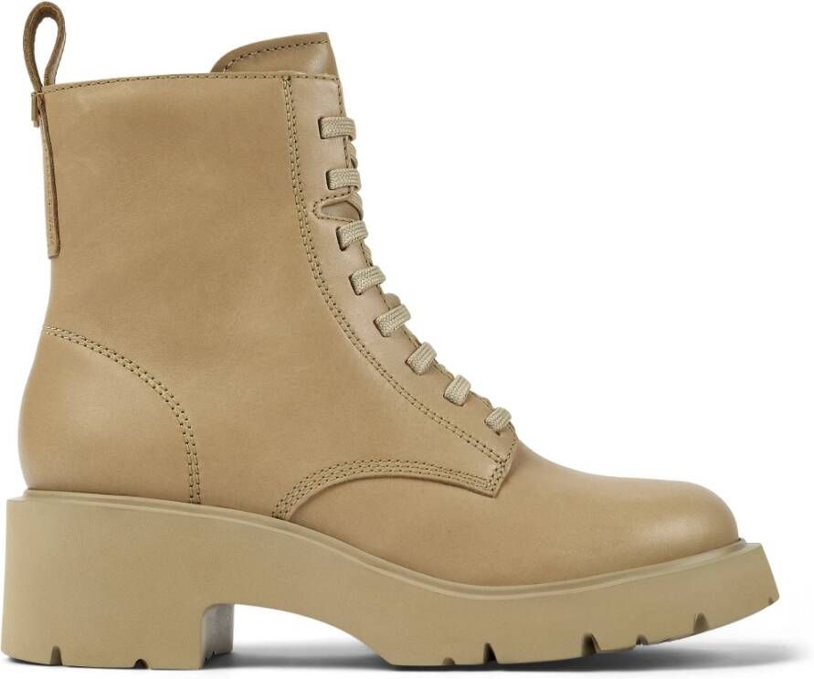 Camper Milah Chunky Sole Enkellaarzen Beige Dames