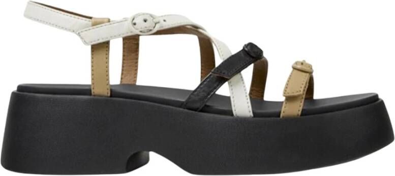 Camper Multicolor Leren Plateau Sandalen