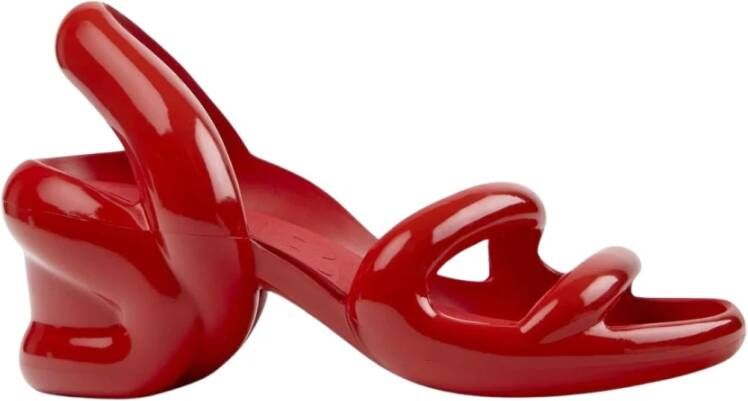 Camper Rode Leren Sandalen Open-Teen Stijl