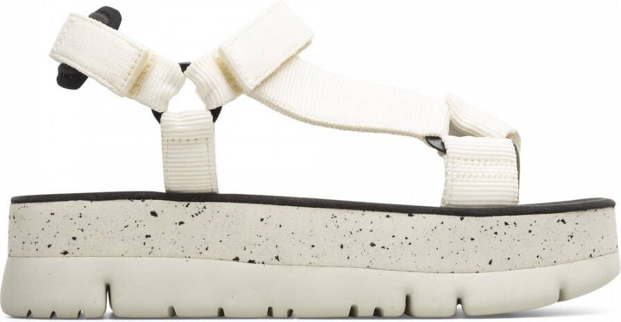 Camper Stijlvolle witte platte sandalen White Dames