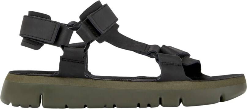 Camper Stijlvolle platte sandalen in zwart Black Heren