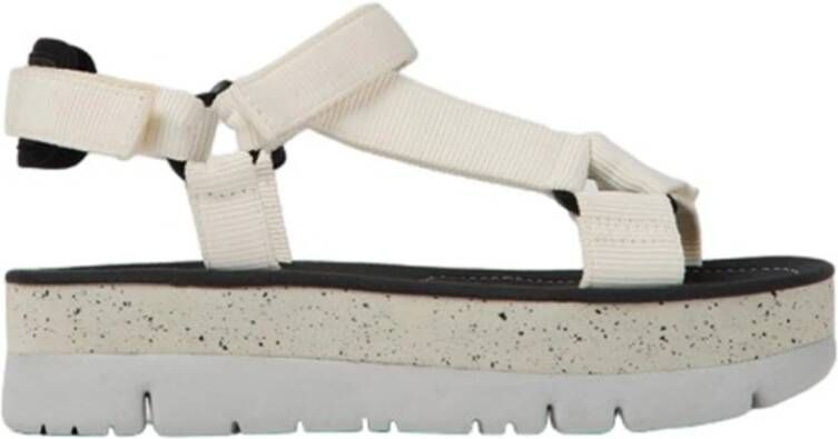 Camper Stijlvolle witte platte sandalen White Dames