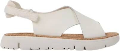 Camper Flat Sandals White Dames