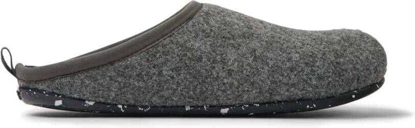 Camper Comfortabele wollen pantoffels voor dames Gray Dames