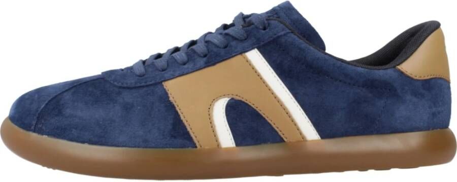 Camper Blauwe Casual Suède Sneakers met Rubberen Zool Blue Heren - Foto 7