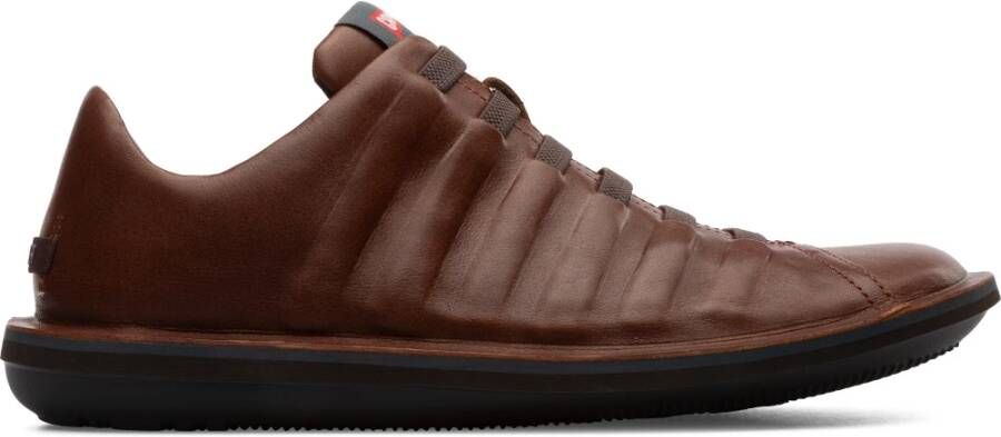 Camper Bruine Leren Sneakers Beetle Stijl Brown Heren