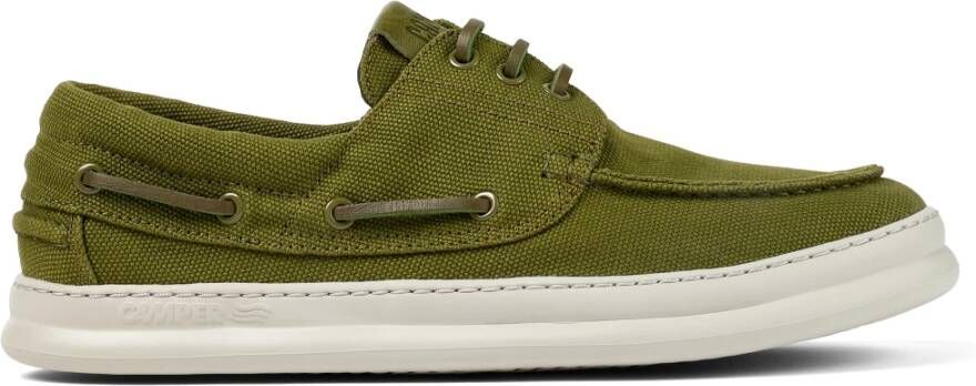 Camper Sportieve Leren Veterschoenen Green Heren