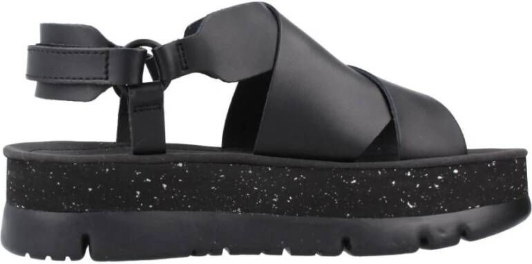 Camper Stijlvolle Platte Sandalen voor Vrouwen Black Dames