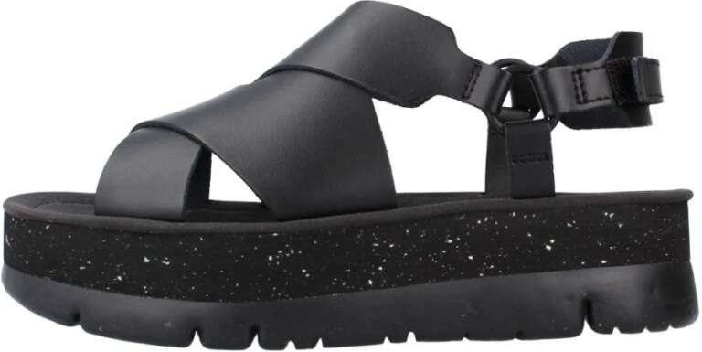 Camper Stijlvolle Platte Sandalen voor Vrouwen Black Dames