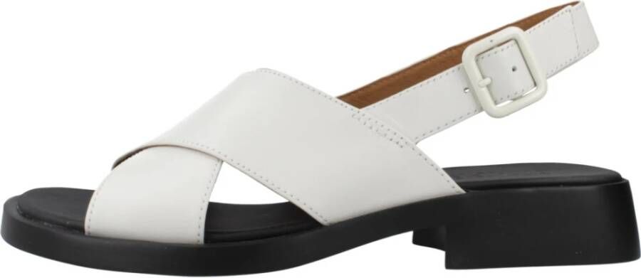 Camper Stijlvolle Platte Sandalen voor Vrouwen White Dames