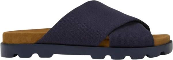 Camper Blauwe Katoenen Heren Sandaal met EVA Zool Blue Heren