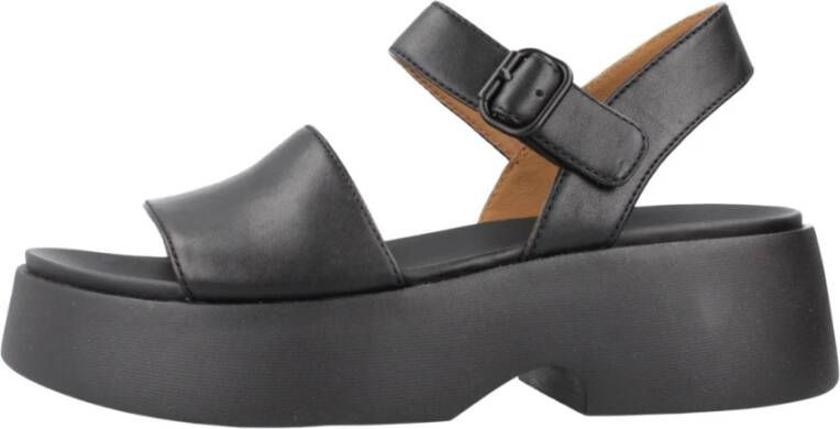 Camper Stijlvolle Zwarte Platte Sandalen Black Dames