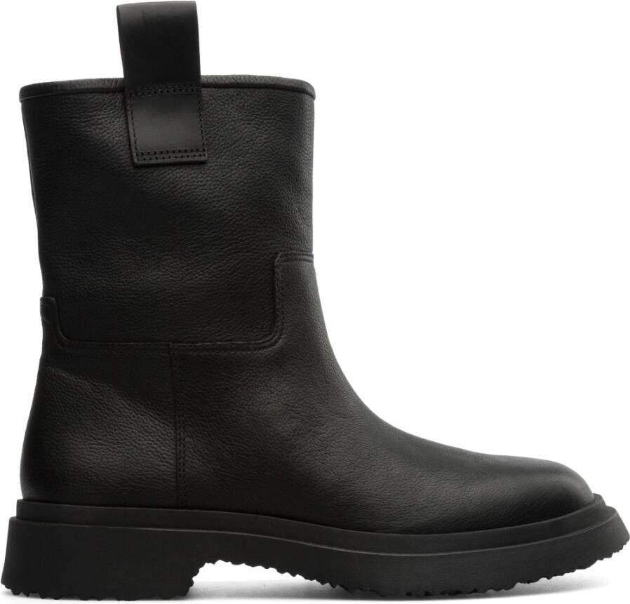 Camper Walden Zwarte Rits Enkellaarzen Black Dames
