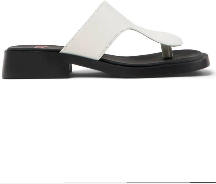 Camper Witte Asymmetrische Comfort Sandalen