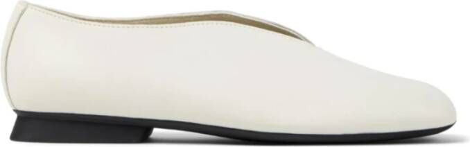 Camper Witte leren ballerina's Elegant ontwerp