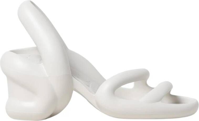 Camper Witte sandalen met hak en enkelband