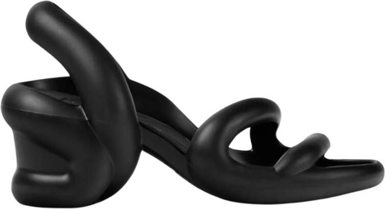 Camper Zwarte Beeldhouwkundige Sandalen met Hak