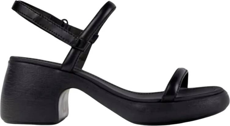 Camper Zwarte Blokhak Sandalen