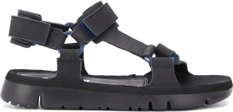 Camper Zwarte Casual Platte Sandalen voor Mannen Black Heren