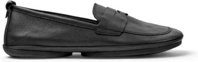 Camper Zwarte Leren Ballerina`s met Rubberen Zolen Black Dames - Foto 3