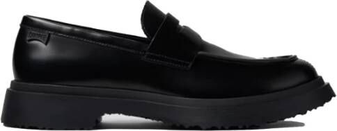 Camper Zwarte leren mocassin met OrthoLite Recycled™ inlegzool Black Heren