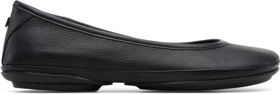 Camper Zwarte Leren Moccasin Ballerina`s Black Dames