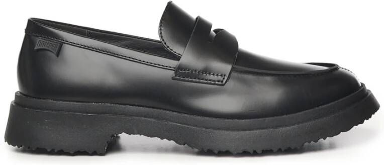 Camper Zwarte leren Penny Loafers