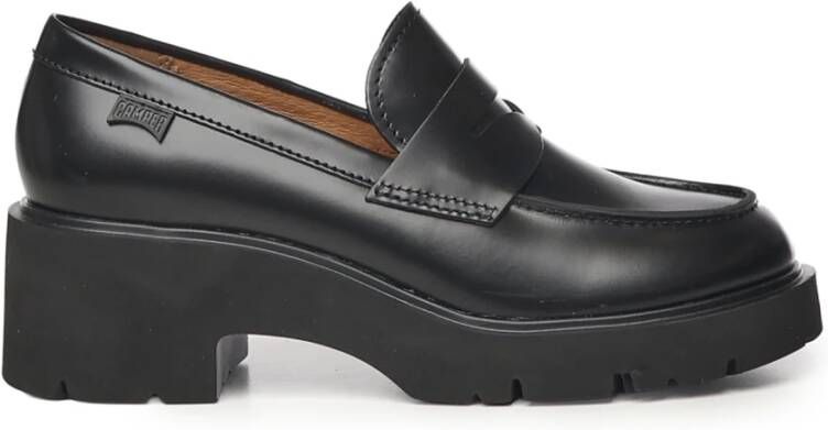 Camper Zwarte leren platte schoenen - Foto 2