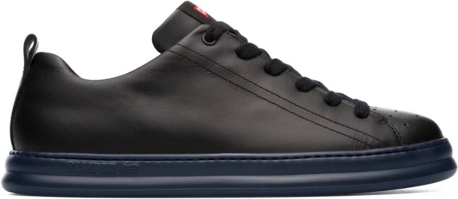 Camper Zwarte Leren Runnersneakers Black Heren