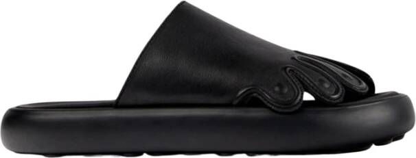Camper Zwarte Leren Sandalen Stijlvol Comfort