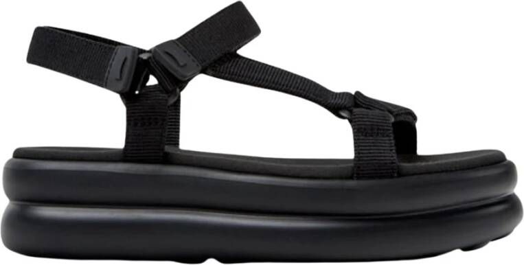 Camper Zwarte Plateau Sandalen