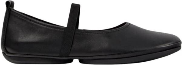 Camper Zwarte platte ballerina schoenen voor vrouwen