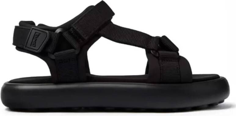 Camper Zwarte platte sandalen voor mannen Black Heren