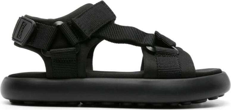 Camper Zwarte platte sandalen voor vrouwen Black Dames