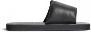 Camper Vierkante Leren Flip-Flop Sandalen Zwart Heren