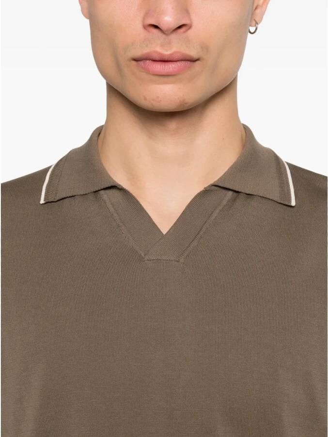 Canali Polo shirt met ribboord - Foto 2