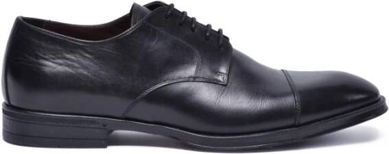 Canali Leren veterschoenen met rubberen zool