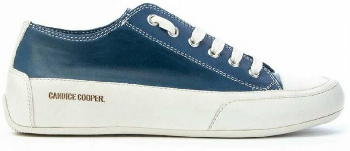 Candice Cooper Buffed leather sneakers Rock S Blue Dames