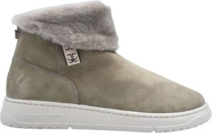 Candice Cooper Beige Platte Schoenen met Rits in Nabuk Taupe Beige Dames