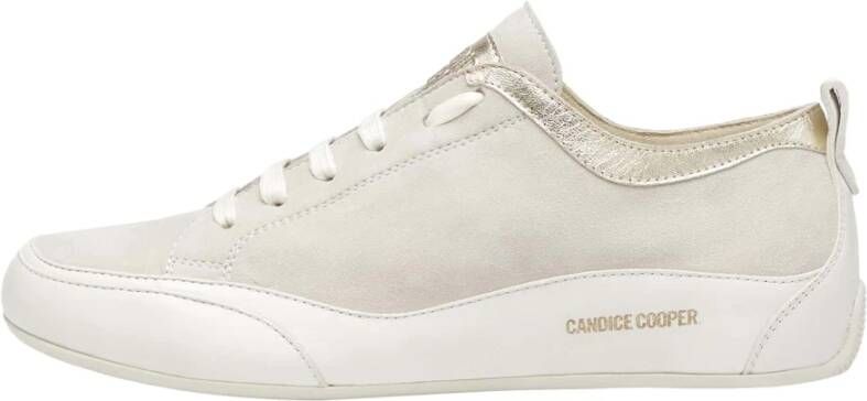 Candice Cooper Buffed leather and suede sneakers Rock Wave Beige Dames