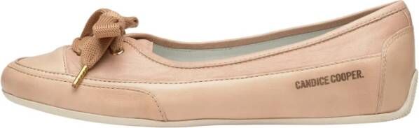 Candice Cooper Buffed leather ballet flats Candy BOW Brown Dames
