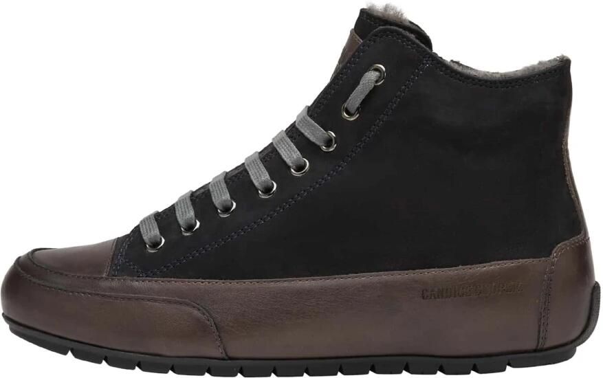 Candice Cooper Gepolijste leren en suède enkelsneakers