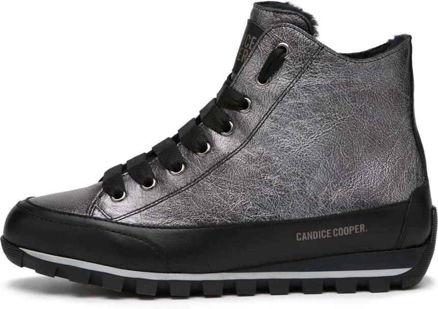 Candice Cooper Metallic leather ankle trainer Janis Plus Chic FUR Gray Dames - Foto 2