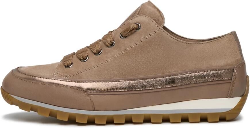 Candice Cooper Buffed leather and suede sneakers Janis Strip Chic Gray - Foto 10