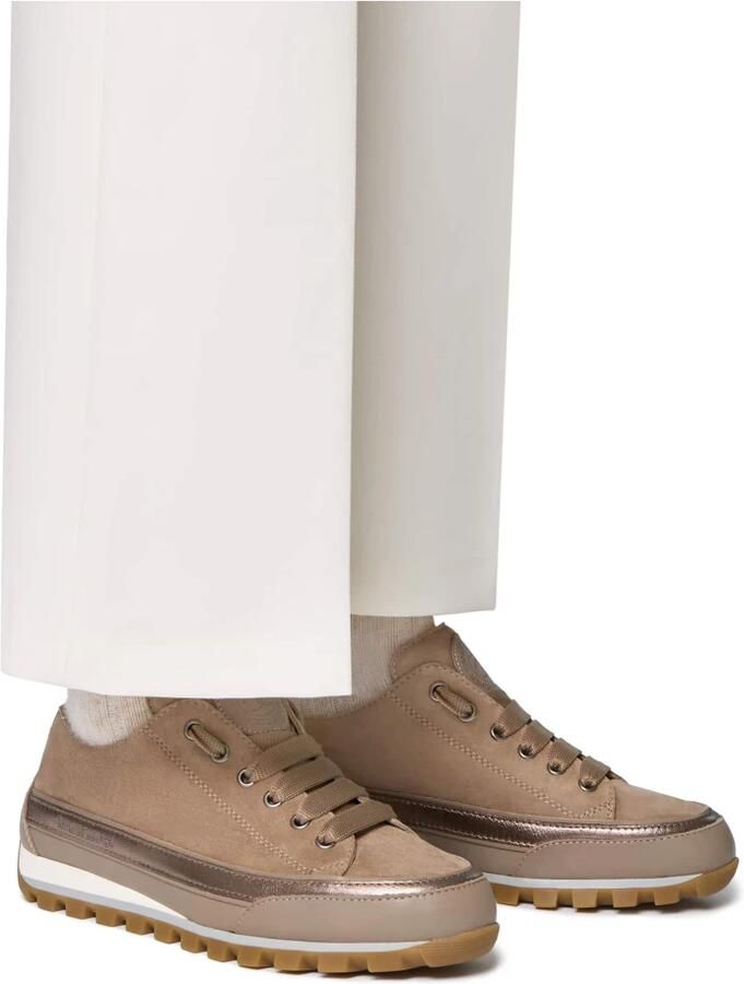 Candice Cooper Buffed leather and suede sneakers Janis Strip Chic Gray - Foto 6